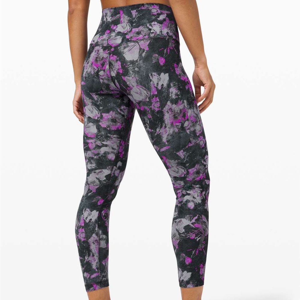 Lululemon Align High Rise 25” Floral Leggings Nulu Yoga Size 4
